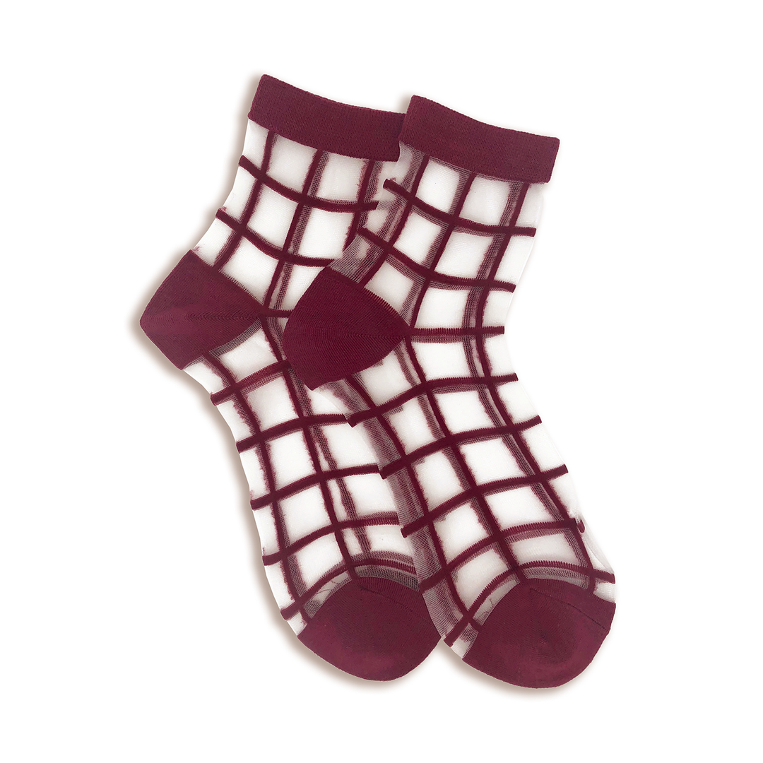 SHEER WINDOWPANE SOCKS